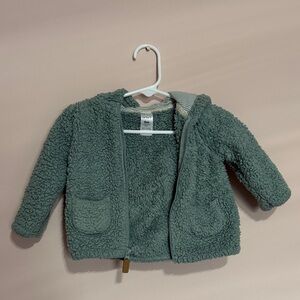 Carter's Teal Sherpa Baby Zip-Up 9M